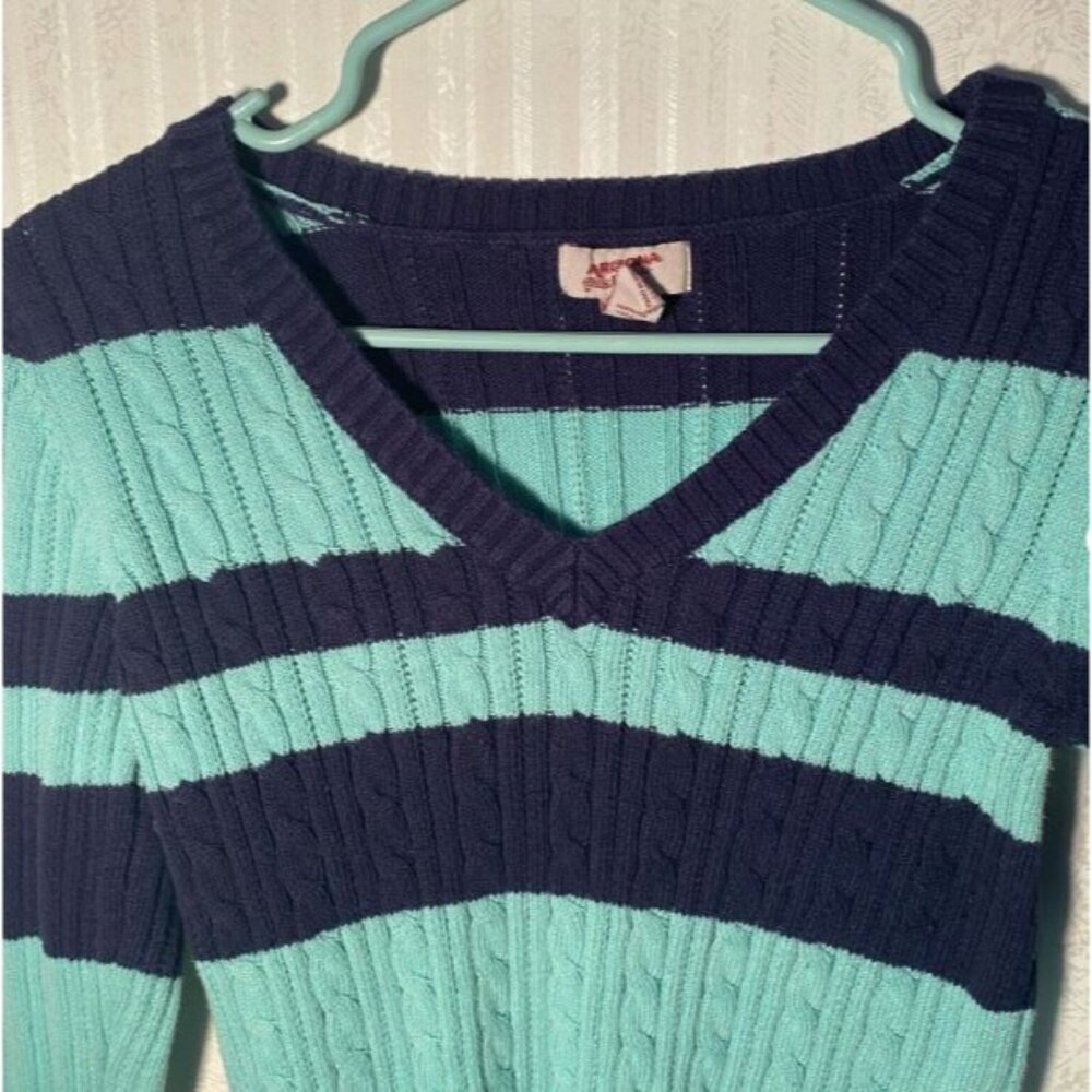 Arizona Jean Company Women Green Pullover Sweater Large - Picture 3 of 9
